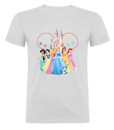 Camiseta manga corta básicas para toda la familia Disney - "Princesas" - Regalo - Disneyland parís