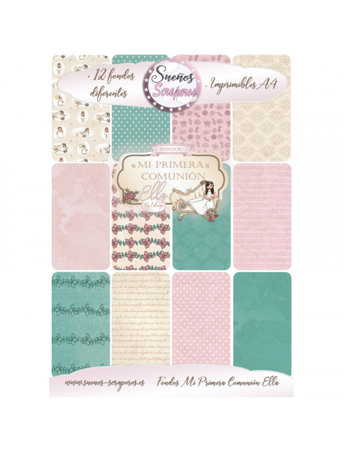 Fondos "Mi Primera Comunión Ella" VERTICAL