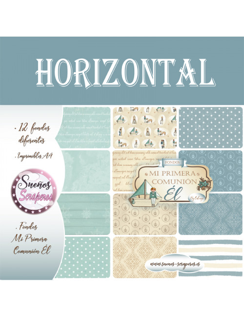 Fondos "Mi Primera Comunión Él" HORIZONTAL