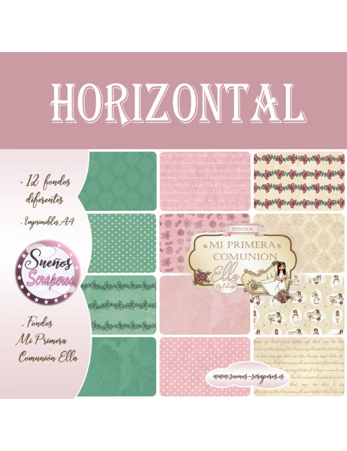Fondos "Mi Primera Comunión Ella" HORIZONTAL