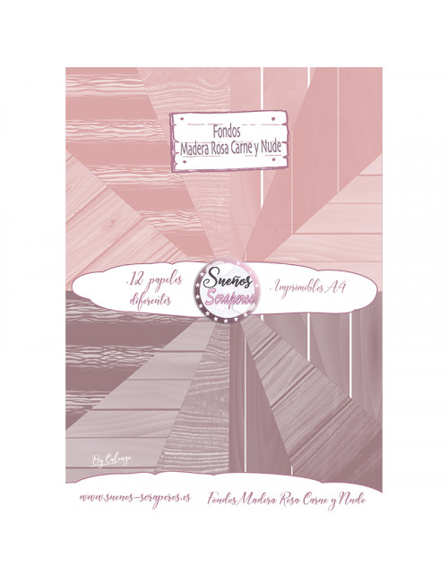 Fondos "Madera Rosa Carne y Nude"