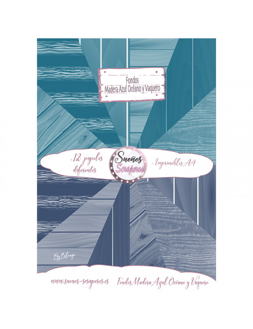 Fondos "Madera Azul Océano y Vaquero"