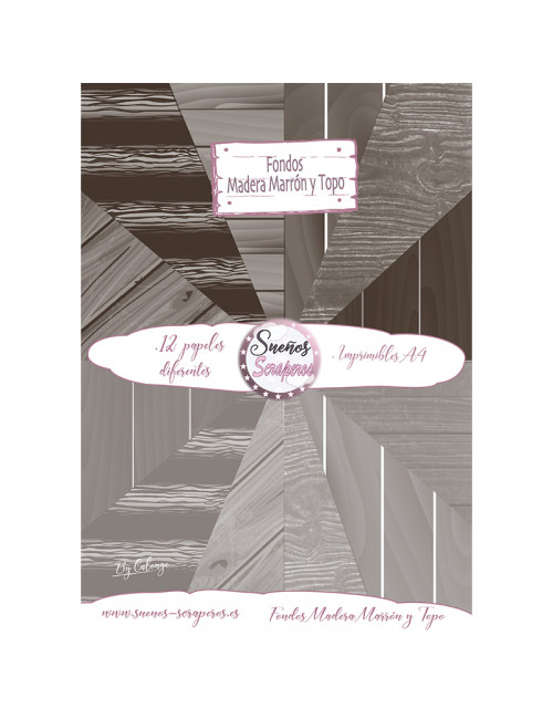 Fondos "Madera Marrón y Topo"
